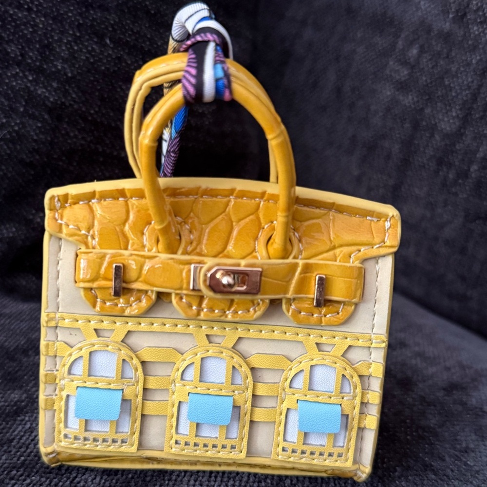 Yellow and Beige Doll Birkin Handbag